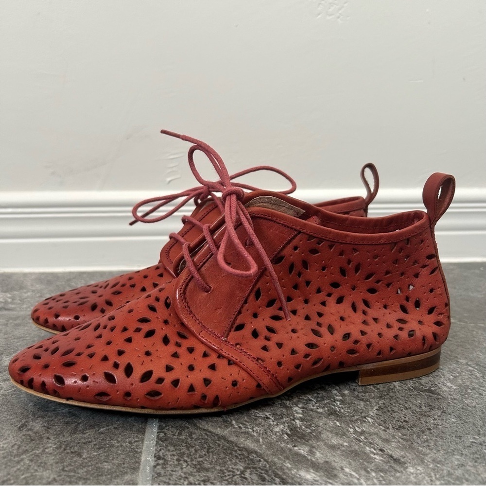 Sixty Seven Leather Booties Cognac Brown Size EU38 US7.5 Made in Spain